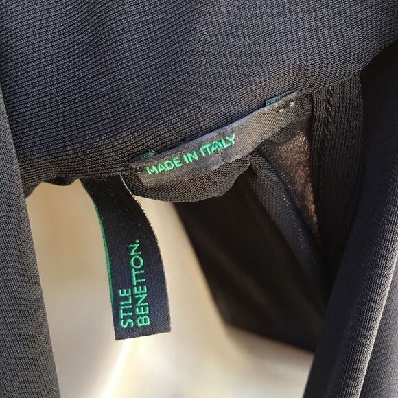 Stile Benetton Halter Twist Semi Sheer Black Mini Dress - Picture 8 of 8